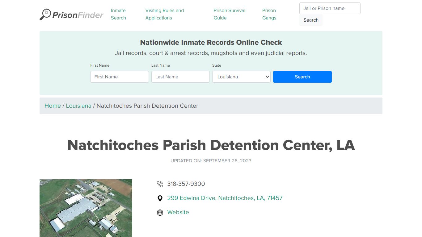 Natchitoches Parish Detention Center, LA Inmate Search, Mugshots ...