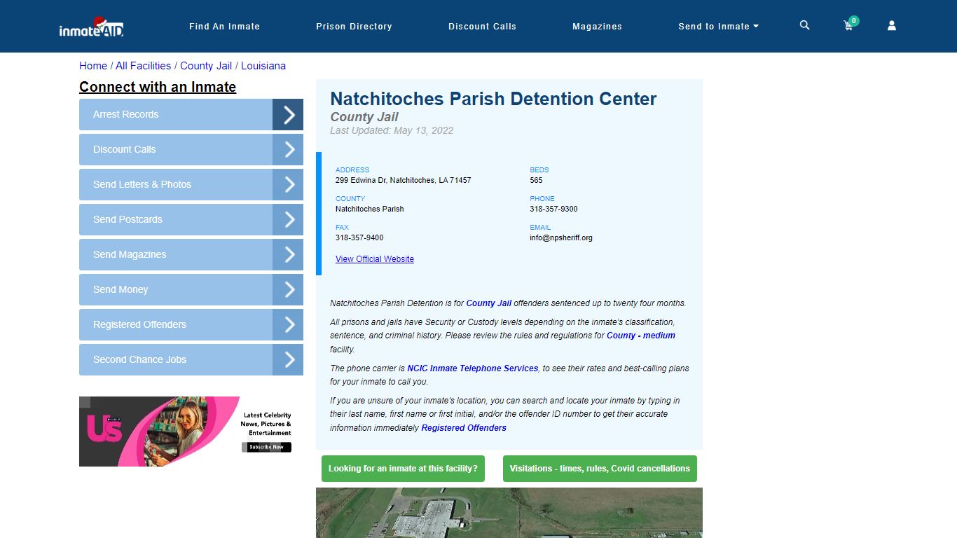 Natchitoches Parish Detention Center - Inmate Locator - Natchitoches, LA